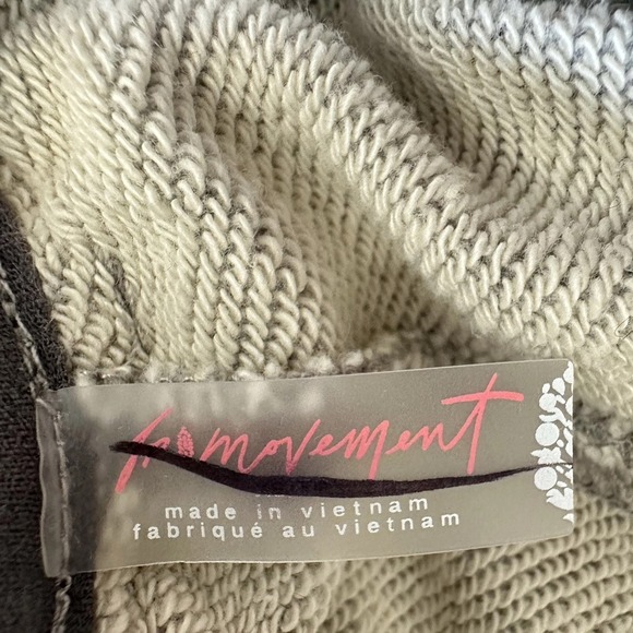 FREE PEOPLE Movement Such A Flirt Open Back Hoodie Romper Heather Gray Sz XS NEW - Picture 9 of 11